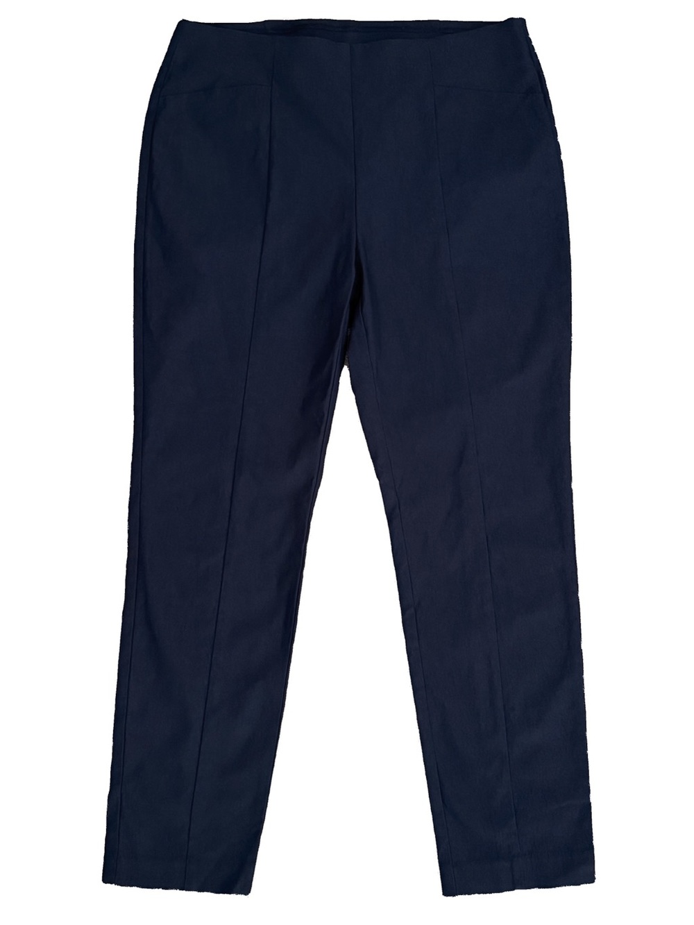 Chicos So Slimming Navy Blue Elastic Waistband Slim Leg Ankle Pants 1 Medium